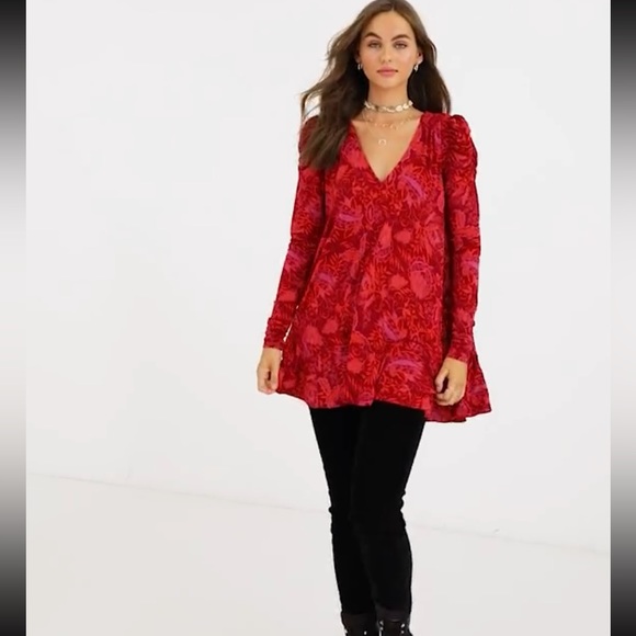 Free People hello lover puff sleeve tunic - Picture 11 of 13